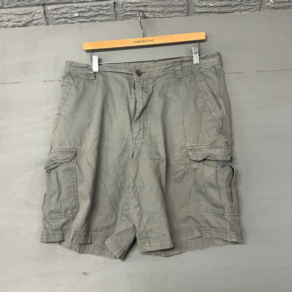 Columbia Omni-Shade Cargo‎ Shorts Mens 36 Grey Green Hiking Outdoor Utility 10L